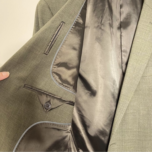 Lands End Classic Tailored Fit Wool Mens Sports Coat Size 44 Long office wedding - Picture 5 of 13